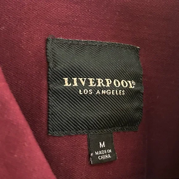 Liverpool Longline Jean Jacket - Ruby/Wine - Picture 2 of 13